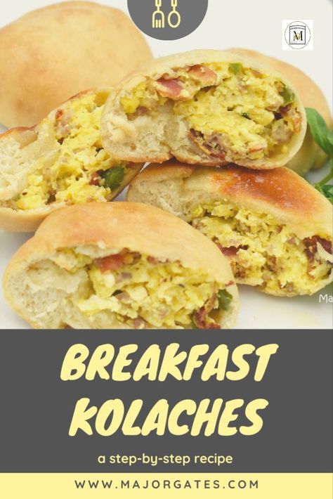 Bacon Egg And Cheese Kolache, Stuffed Kolache Recipe, How To Make A Kolache, Diy Kolaches Easy, Gluten Free Kolaches Recipe, Kolaches Recipe Czech, Homemade Kolaches Easy, How To Make Kolaches, Breakfast Kolache Recipe