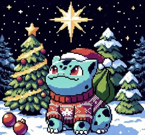 Christmas Profile Pictures, Christmas Pokemon, Pokemon Store, Pokemon Christmas, Pixel Art Pokemon, Art Pokemon, Pokemon Backgrounds, Cool Pokemon Wallpapers, Pixel Art Background