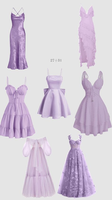 #Lilac #dresses #aesthetic Purple Dress Outfit Aesthetic, Lavender Birthday Aesthetic, Lilac And Beige Outfit, Light Purple Aesthetic Outfit, Lilac And Purple Outfit, Lilac Birthday Outfit, Purple Aesthetic Dress, Purple Fashion Aesthetic, Lilac Outfit Ideas