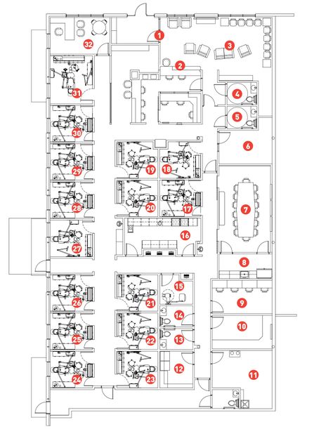 Hospital Layout, Dental Clinic Design, Hospital Plans, Dental Hospital, Pediatric Dental, Layout Plan, Dental Center, Architecture Inspiration, Cad Design