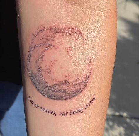 Evermore Tattoo Taylor Swift, Evermore Tattoo, Swift Tattoo, Taylor Swift Evermore, Taylor Swift Tattoo, Cute Little Tattoos, Waves Tattoo, Dainty Tattoos, Little Tattoos