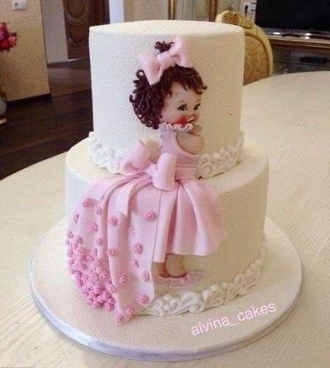 Doll Cake Designs, Unicorn Birthday Party Decorations, Birthday Cake Decorating Ideas, Mini Torte, Princess Birthday Cake, Cake Decorating Ideas, Simple Birthday, Barbie Cake