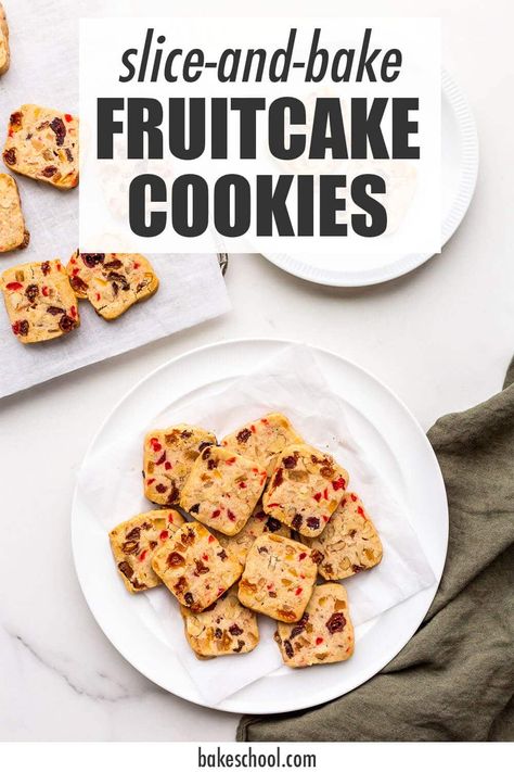 Cookies Slice And Bake, Candied Peel, Dried Fruit Cookies, Best Fruitcake, Fruitcake Cookies, Fruit Biscuits, Crystallized Ginger, Fruit Cake Cookies, Icebox Cookies