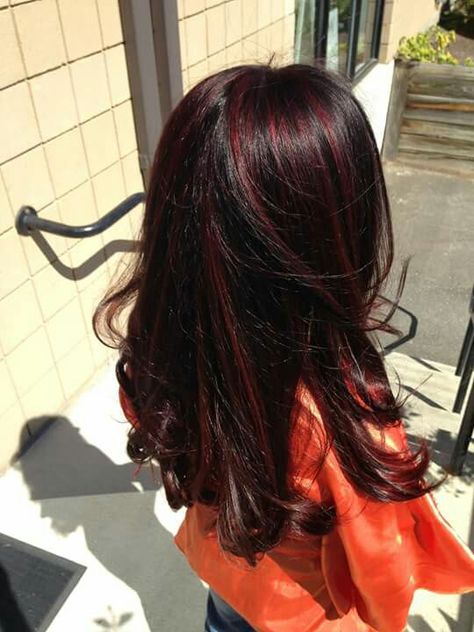 Light Red Highlights, Hair Dye Inspiration, Dye Inspiration, Red Hair With Highlights, 2022 Aesthetic, Red Hair Inspo, Wine Hair, Hair Color Streaks, Hair Streaks