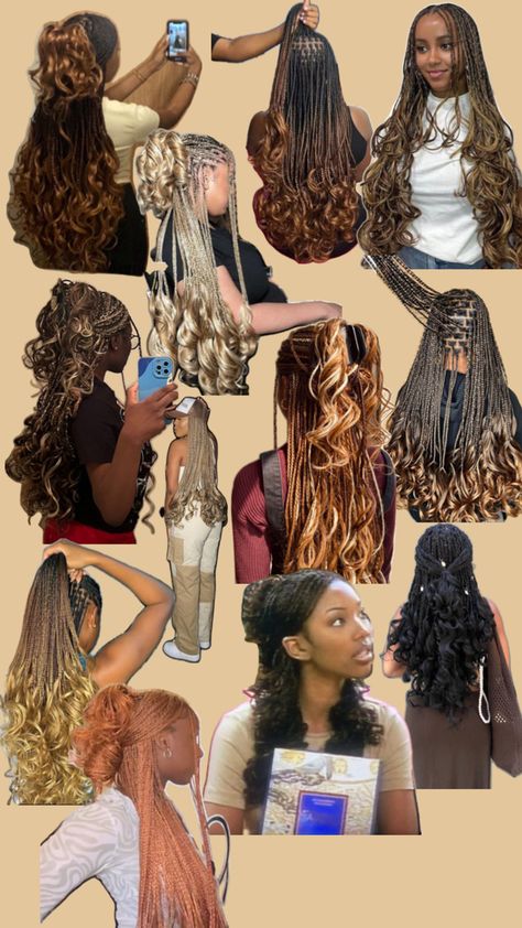 Hair Color Tips, French Curls, Hair Color Guide, Short Box Braids Hairstyles, French Curl, Goddess Braids Hairstyles, Box Braids Hairstyles For Black Women, Cute Braided Hairstyles, Braids Hairstyles Pictures