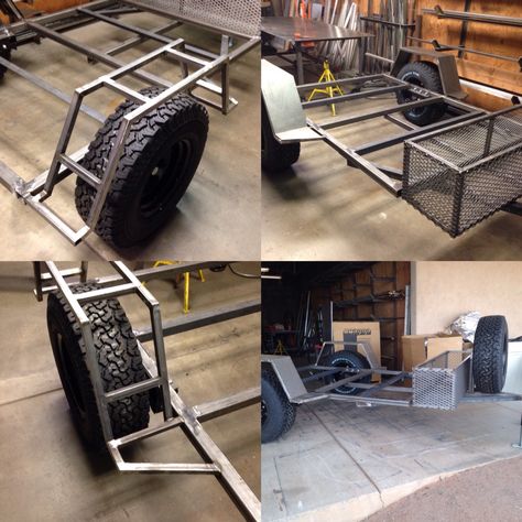 Fabrication of trailer frame for all over rover Welding Trailer, Trailer Frame, Work Trailer, Jeep Trailer, Adventure Trailers, Off Road Camper Trailer, Atv Trailers, Overland Trailer, Trailer Diy