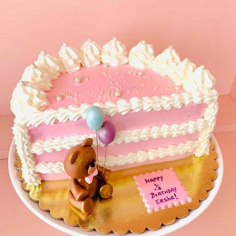 Simple Half Birthday Cake, Half Cake Birthday 6 Months Girl, Half Birthday Cakes Girl, 6th Month Birthday Cake, Cake Half Birthday, 1/2 Birthday Cake 6 Months, Cakes Baby Girl, Half Birthday Cake, Six Month Birthday