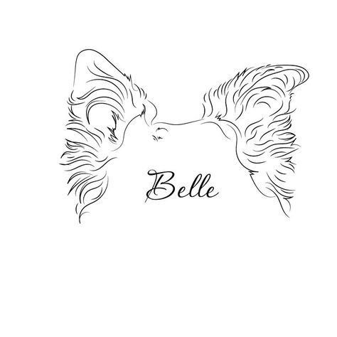 Ear outline DIGITAL, minimalist illustration print, custom pet tatto Ear Outline, Family Artwork, Minimalist Illustration, Dog Ears, Custom Family Portrait, Custom Drawing, Dog Tattoo, Tattoo Design Drawings, Line Art Drawings