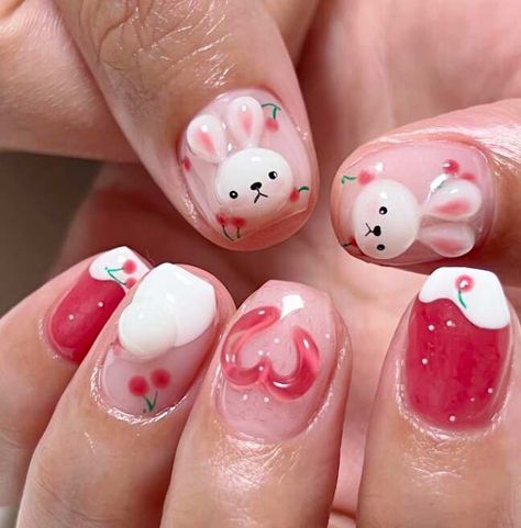 33 Aesthetic Easter Nails Designs & Ideas To Try This Year - The Mood Guide Cute Bunny Nails, Short Easter Nails, Easter Nails Designs, Nails Designs Ideas, Aesthetic Easter, Hottest Nail Trends, Stylish Nail Art, Minimal Nails Art, Bunny Nails