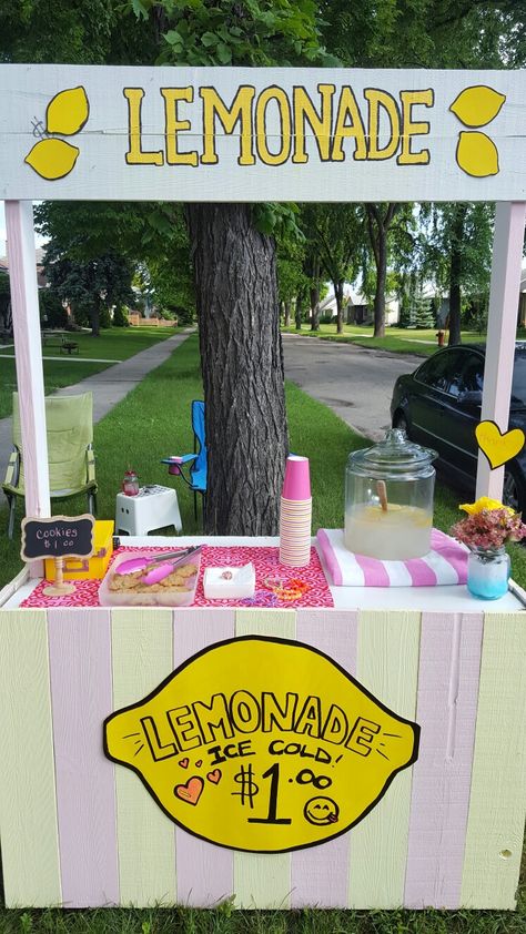 Lemonade Booth Ideas, Lemonade Sale Ideas, Lemonade Stand Price List, Lemonade Stand Ideas Diy How To Build, Kid Lemonade Stand, Lemonade Sign Ideas Diy, Lemonade Poster Ideas, Preppy Lemonade Stand, Lemonade Poster Ideas Signs