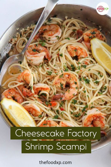 Enjoy this amazingly delicious Cheesecake Factory Shrimp Scampi recipe from the comfort of your home anytime you want. It is made with fried shrimp and creamy sauce. Just click on the link available here! #cheesecakefactoryshrimpscampi #cheesecakefactoryshrimpscampirecipe #cheesecakefactoryrecipes #shrimpscampirecipes #copycatrecipes Cheesecake Factory Shrimp Scampi, Shrimp Scampi Sauce, Shrimp Scampi Pasta Recipes, Creamy Shrimp Scampi, Scampi Sauce, Cheesecake Factory Copycat, Shrimp Scampi Pasta, Scampi Pasta, Crab Pasta