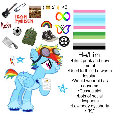 Rainbow Dash Headcanon, Mlp Hcs, Rainbow Dash Redesign, Mlp Headcanons, Mlp Redesigns, Character Headcanons, Head Cannons, Tiny Horses, Mlp Memes