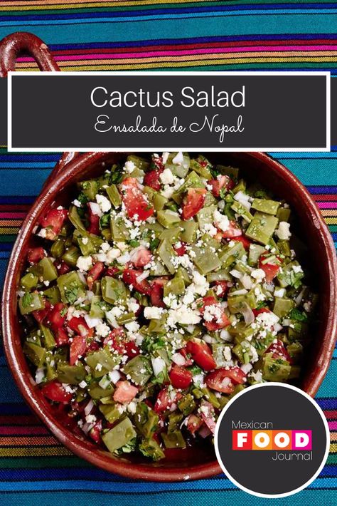 Nopalitos Salad, Pickled Nopales Recipes, Nopales Vegan Recipes, Cactus Recipe Nopales, Nopales Salad, Nopalitos Recipe, Mexican Food Recipes Enchiladas, Cactus Salad, Prickly Pear Recipes