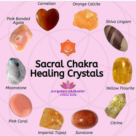 Sacral Chakra Healing Crystals, Sacral Chakra Healing, Crystal Seashells, Reiki Healer, Crystal Reiki, Chakra Healing Crystals, Soul Healing, Orange Calcite, Witchy Stuff