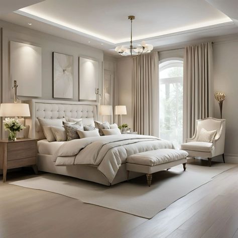 Transform your sleep space into a sanctuary of modern luxury with these elegant bedroom designs. From sleek furniture to sumptuous textures, discover the perfect blend of comfort and sophistication. Follow for inspiration on how to create a stylish and serene bedroom retreat.#ModernLuxury #BedroomGoals #InteriorDesign #LuxuryLiving #HomeDecor #DreamBedroom #BedroomInspo #ChicInteriors #ContemporaryDesign #InteriorInspiration Main Bedroom Ideas Master Suite, Skill List, Bedroom Primary, Bedroom Inspirations Master, Elegant Bedroom Design, Rustic Luxury, Neutral Bedroom Decor, Classy Bedroom, Modern Luxury Bedroom