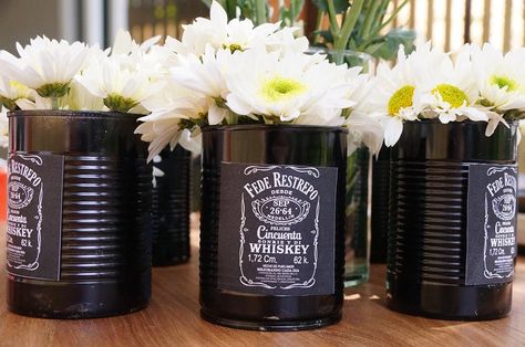 Jack Daniels Party Jack Daniels 50th Birthday Ideas, Jack Daniel Party Theme, Jack Daniel Theme Birthday Party, Jack Daniels Birthday Theme, Jack Daniels Party Theme, Dad Party Theme, Jack Daniels Party, Jack Daniels Birthday, Birthday Party Ideas For Men