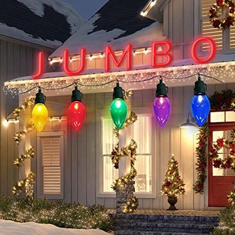 Exterior Christmas Lights, Christmas Pathway Lights, Xmas Decorations Outdoor, Giant Christmas Ornaments, C9 Christmas Lights, Xmas Lights, Christmas Yard, Candy Christmas Decorations, Christmas String Lights