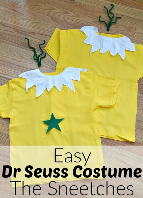 Sneetches Costume, Dr Seuss Diy Costumes, Dr. Seuss Costumes, The Sneetches, Dr Seuss Costumes, Dr Seuss Crafts, Book Character Day, Book Costumes, Seuss Crafts