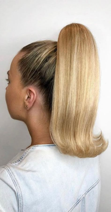 Ponytail Archives - Page 2 of 36 - Fabmood | Wedding Colors, Wedding Themes, Wedding color palettes Trendy Ponytail, Ponytail Hairstyle Ideas, Low Ponytails, Hairstyle Ponytail, Barbie Ponytail, Slick Ponytail, Hair Accessories Bun, Peinados Hair Styles, Sleek Ponytail Hairstyles