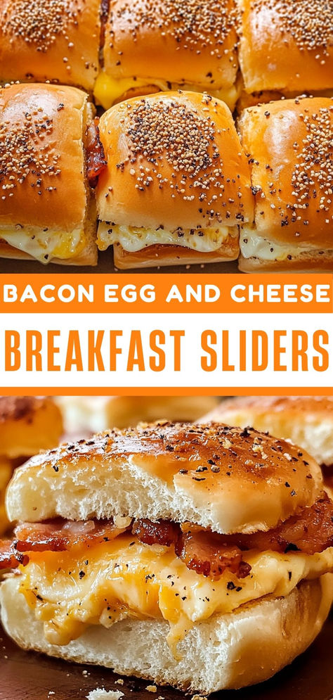 bacon egg and cheese sliders, breakfast sliders, breakfast sandwich recipes, easy brunch ideas, cheesy breakfast sliders, meal prep breakfast, sliders Sausage Egg Cheese Sliders, College Meals Air Fryer, Bacon Egg And Cheese Sliders Hawaiian Rolls, Breakfast Sliders With Maple Syrup, Egg Sandwiches For A Crowd, Egg Sliders Hawaiian Rolls, Breakfast With Bacon Ideas, Breakfast Sliders For A Crowd, Breakfast Grill Recipes