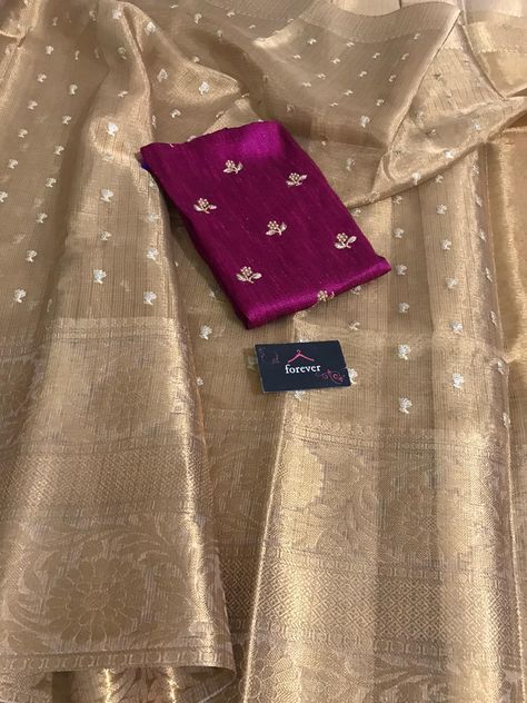 Pure handloom antique colour tissue & silver colour tissue silk sarees Silver Silk Dupatta, Wedding Silk Saree With Price, Silk Saree Blouse Designs Patterns, Latest Blouse Designs, Latest Silk Sarees, Pure Chiffon Sarees, Tissue Silk Saree, Saree Wearing Styles, Chiffon Sarees