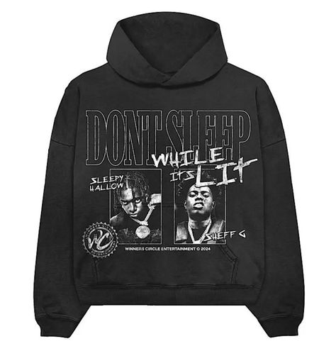 ❄️D.S.W.I.L Tour Hoodie❄️ This winter, let your style make a statement like never before! The D.S.W.I.L Tour Hoodie is designed to keep you cozy and fashionable.😎 Showcasing iconic imagery of Sleepy Hallow and Sheff G, this hoodie combines comfort with striking streetwear aesthetics.✨ Enhance your winter attire with a hoodie that exudes confidence and bold style. Designed for those who don’t sleep while it’s lit!🔥 🛒 Shop now and enjoy 20% OFF for a limited time. Sizes are selling out fast-... Sheff G, Sleepy Hallow, Stylish Hoodies, Winter Attire, Sweatpants Shorts, Bold Style, Bold Fashion, Black Hoodie, Short Sets