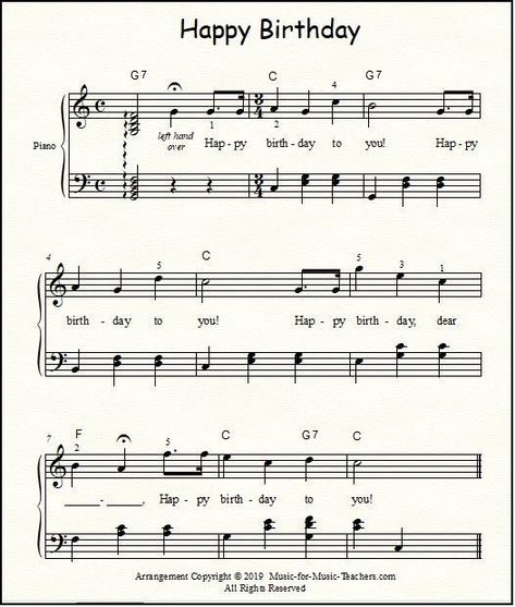 Happy Birthday Music Notes, Happy Birthday Piano, Sheet Music For Guitar, Popular Piano Sheet Music, Music For Guitar, Music Printables, Free Printable Sheet Music, Happy Birthday Music, Happy Birthday Free