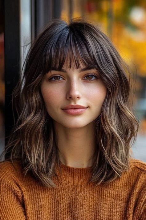 Tousled Wavy Bob with Curtain Fringe, trendy long bob with fringe, long bob hairstyle with bangs Long Bob Bangs Round Face, Hair Short Curtain Bangs, Long Bob Hairstyles Round Face, Curtain Bangs Short Hair Straight, Long Bob With Bangs Round Face, Trendy Blonde Hair Short, Long Bob Fringe, Long Bob Bangs, Bob Hairstyles With Fringe