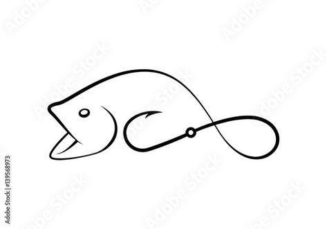 Stock Image: graphic fishing hook, vector Easy Tattoo Ideas To Draw On Yourself, Fine Line Fishing Tattoo, Fishing Tattoo Stencil, Feminine Fishing Tattoo, Fish Memorial Tattoo, Large Mouth Bass Tattoo, Bass Fishing Tattoos, Fisherman Tattoo Ideas, Tattoo Pesca