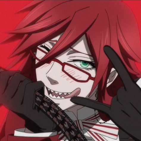 Grell Sutcliff, Google Search, Red, Hair, Anime, Black