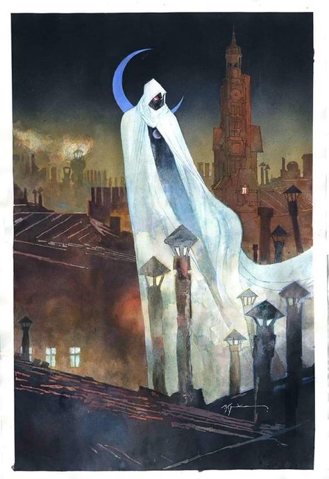 MK by Bill Sienkiewicz Mike Mignola Art, Bill Sienkiewicz, Marvel Character Design, Knight Art, Science Fiction Art, Moon Knight, Comic Book Artists, Comic Illustration, Superhero Art