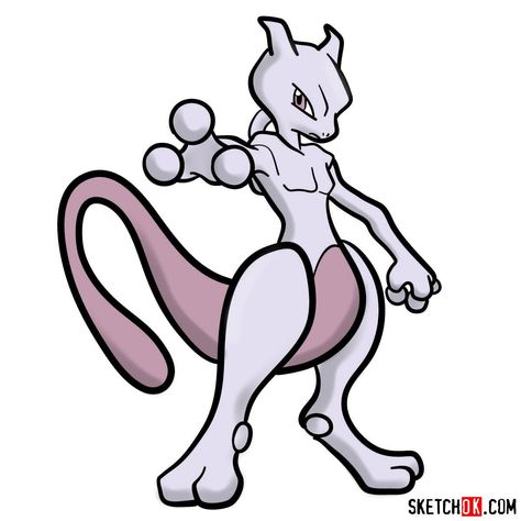 How to draw Mewtwo | Pokemon Mew2 Pokemon, Mewtwo Cake Pokemon, Mewtwo Cake, Mewtwo Tattoo, Mewtwo Art, Pokemon Tattoo Mewtwo, Legendary Pokemon Drawings, Pokemon Mewtwo Art, Mew Sketch