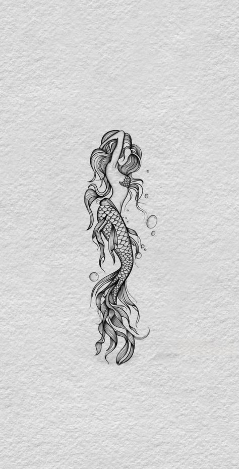 Rebecca Core, Mermaid Tail Tattoo, Tattoo Para, Ariel Tattoo, Little Mermaid Tattoo, Siren Tattoo, Mermaid Tattoo Designs, Filipino Tattoos, Chic Tattoo