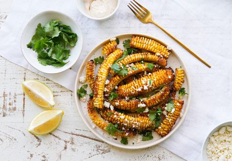 Tangy Sweetcorn Ribs 5 A Day, Gourmet Cakes, Coriander Leaves, Tangier, Chilli Powder, Spice Mixes, Fresh Vegetables, Feta Cheese, Garlic Powder