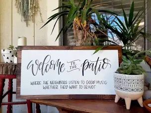 Rustic Floral Decor, Driveway Entrance Landscaping, Backyard Area, Patio Signs, Frame Sign, Wood Guest Book, Handmade Signs, Wood Rustic, Backyard Deck