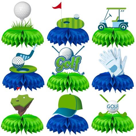 PRICES MAY VARY. Golf Themed Party Decorations: You will get 9 pieces of golf centerpieces for table. These golf decorations are perfect for you to host a golf theme party or decorate a golf theme birthday.golf party decorations Golf Design: Each cardboard card has lovely and vibrant golf patterns and bright colors. Immerse your celebration in the world of golf with our golf birthday decorations. The golf centerpiece table decorations ensure a lively atmosphere for the golf birthday party. These Golf Table Decorations, Golf Theme Birthday, Golf Decorations, Golf Themed Party, Golf Centerpieces, Golf Theme Party, Golf Party Decorations, Golf Birthday Party, Golf Party