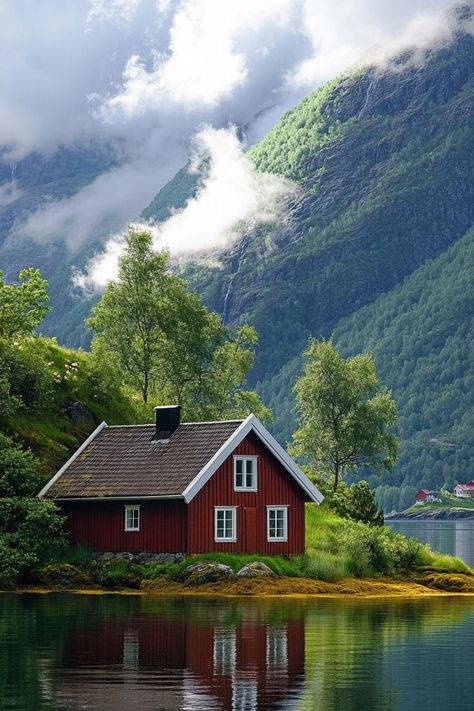 Norway Cabin, Norway Beautiful Places, Norway Summer, Norway Aesthetic, Norway Forest, Norway Photography, Norway Landscape Photography, Sketching References, Norway Green Sky