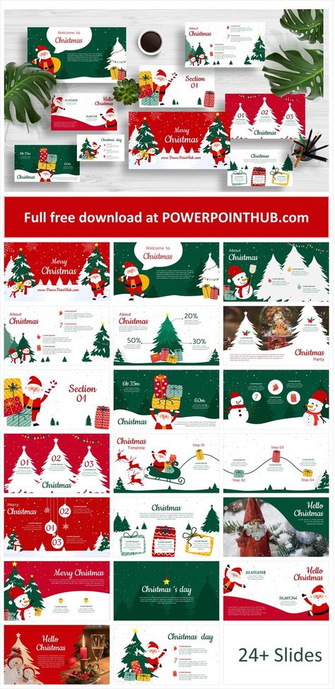 Christmas Presentation, Christmas Powerpoint Template, Welcome To Christmas, Powerpoint Slide Designs, Christmas Layouts, Powerpoint Presentations, Powerpoint Presentation Design, Snowman Christmas Tree, Presentation Design Template