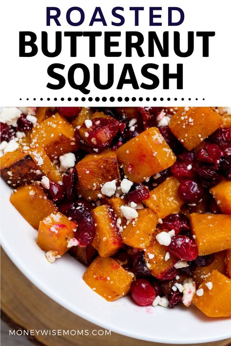 Impress your family with the flavors of the season using our Oven Roasted Butternut Squash with Cranberries and Feta! This easy and festive side dish is a perfect addition to your busy kitchen, bringing a touch of elegance to any meal. Butternut Squash Oven, Butternut Squash Side Dish, Butternut Squash Vegan, Oven Roasted Butternut Squash, Butternut Squash Recipes Roasted, Keto Vegetables, Baked Butternut Squash, Simply Quinoa, Fall Foods