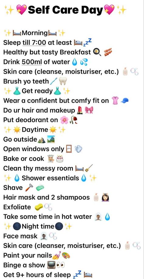 Morning Routines List, Summer Routine, Routine School, Morning Routine School, School Routine, Self Care Day, Skin Care Face Mask, Day Schedule, Self Care Bullet Journal