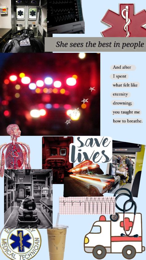 Emt Aesthetic Girl, Emt Vision Board, Paramedic Aesthetic Wallpaper, Paramedic Vision Board, Ems Tattoos Emt, Emergency Medicine Wallpaper, Emt Paramedic Aesthetic, Paramedic Inspiration, Ems Wallpaper