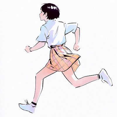 ArtStation - Ilya Kuvshinov People Running Drawing Reference, Running Base Drawing, People Running Drawing, Running Drawing, Kuvshinov Ilya, Ilya Kuvshinov, Running Pose, Person Running, Sketch Poses