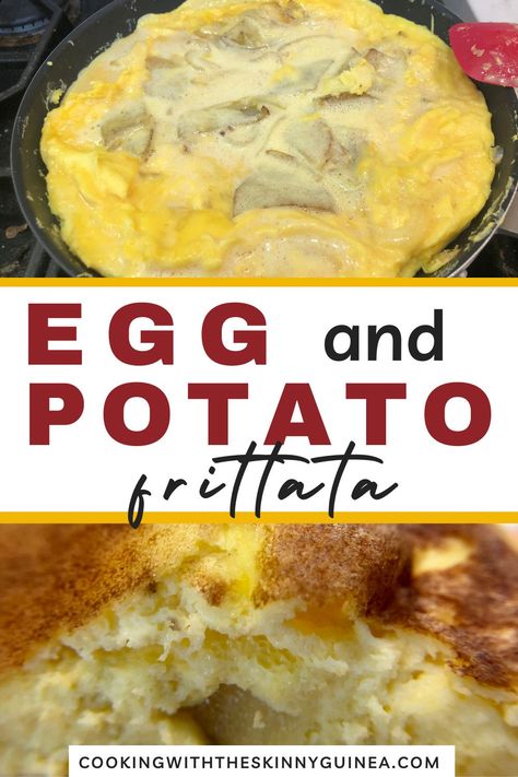 Potato And Egg Frittata, Egg And Potatoes Recipes, Egg And Potato Recipes, Potato And Egg Casserole, One Potato Recipe, Can Potatoes Recipes, Fritata Recipe, Potato Frittata Recipes, Egg And Potato