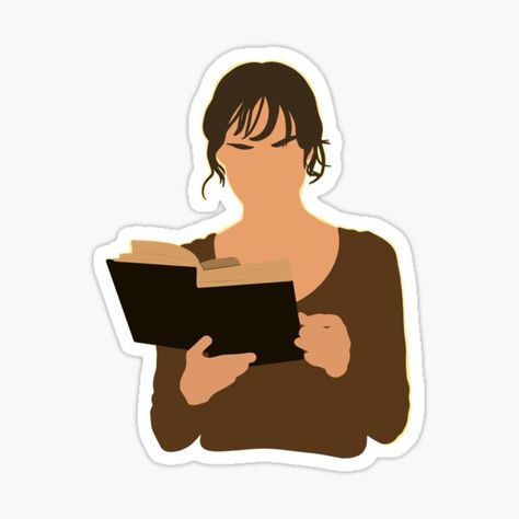 Elizabeth Bennet Reading, Pride And Prejudice Journal, Pride And Prejudice Elizabeth Bennet, Pride And Prejudice Stickers, Pride And Prejudice Elizabeth, Stickers Books, Kindle Stickers, Cute Laptop Stickers, Elizabeth Bennet