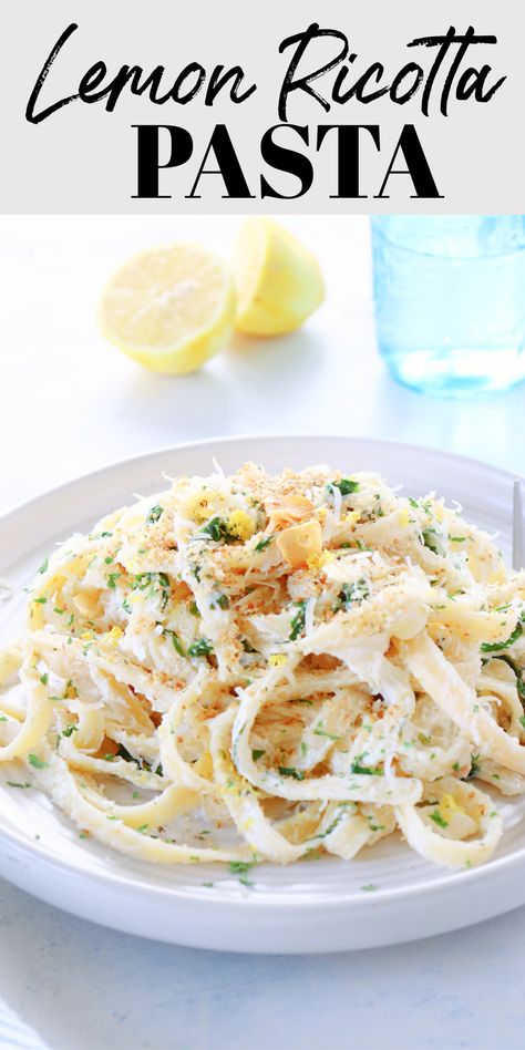 Lemon Pasta With Ricotta, Lemon Breadcrumb Pasta, Pasta W Ricotta Cheese, Lemon Ricotta Spaghetti, Lemon And Herb Ricotta Sauce, Quick Lemon Ricotta Spaghetti, Lemon Ricotta Chicken, Lemon Ricotta Pasta Sauce, Lemon Ricotta Pasta With Chicken