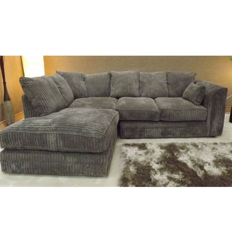 Grey L Couch, Couch Comfy, Dark Sofa, Sofa For Sale, Grey Corner Sofa, Couch With Ottoman, Corner Couch, Comfortable Couch, Lounge Ideas