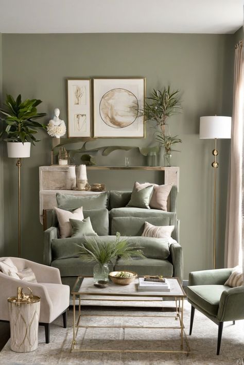 Green And Sand Living Room, Soft Sage Living Room, Sage Green Interior Design Mood Board, Sage And Beige Living Room, Sage And Cream Living Room, Sage Green And Cream Living Room, Sage Green And Grey Living Room, Sage Green Office, Green Family Rooms