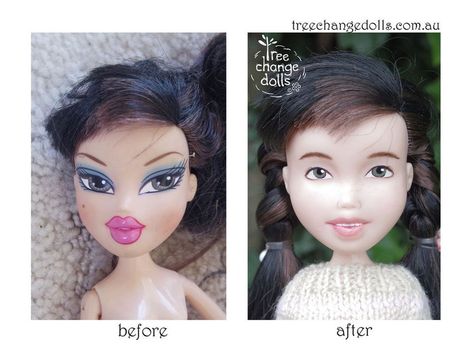 Mom Gives Dolls Makeovers to Make Them Look Like Real Girls Earth For Kids, Tree Change Dolls, Sonia Singh, Homemade Toys, Unique Faces, Male Doll, Unique Trees, Dolls For Sale, Doll Head