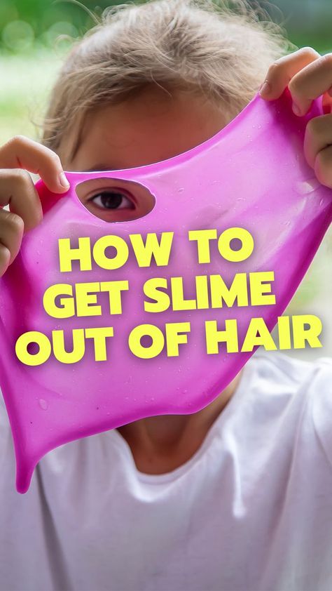 Slime is super fun, right up until it splats into someone's hair and you have to cut a huge chunk out! Well, that might not be the case. If you want to find out how to get slime out of hair with conditioner, oil and even mayonnaise, we're here to help. Read our article on slime removal methods for a quick fix! Being A Parent, Parenting Tips, Parenting Hacks, Slime, How To Find Out, Conditioner, Parenting, Make Your, Hair