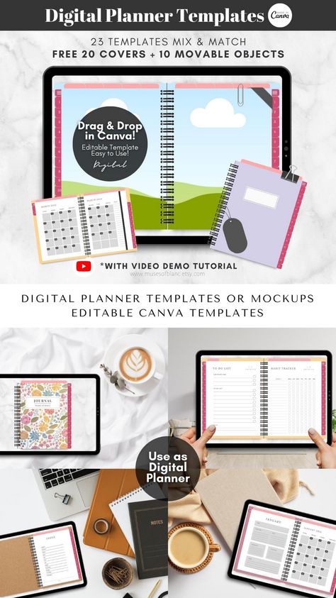 Health And Wellness Coach, Custom Planner, Digital Art Printables, Student Planner, Digital Notebooks, Planner Binder, Journal Template, Diy Planner, Planner Inserts